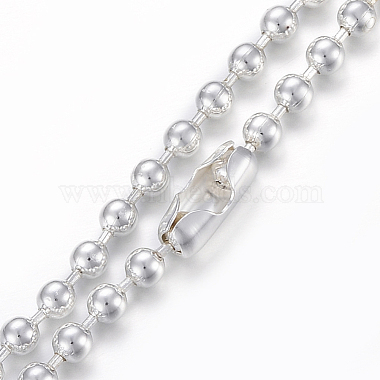 304 Stainless Steel Ball Chain Necklaces(NJEW-I215-02S)-2