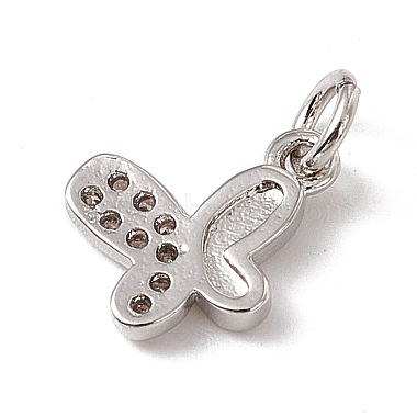 Brass Micro Pave Clear Cubic Zirconia Butterfly Charms(ZIRC-F132-92P)-2