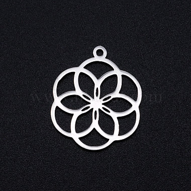 Stainless Steel Color Flower 201 Stainless Steel Pendants
