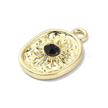 pendentifs en alliage de strass noirs(PALLOY-S188-09G-02)-2