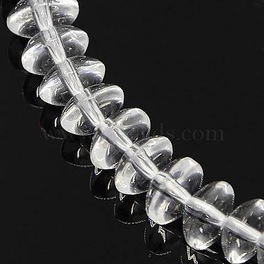 6mm Clear Rondelle Quartz Crystal Beads