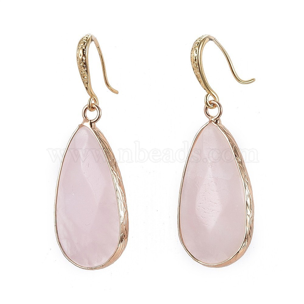 Rose Quartz Teardrop Earrings