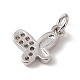 Brass Micro Pave Clear Cubic Zirconia Butterfly Charms(ZIRC-F132-92P)-2