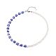 Perle d'imitation en plastique et perles de verre millefiori bracelet collier(SJEW-JS01239)-8
