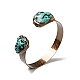 Natural Turquoise Irregular Nugget Open Cuff Bangle(G-D468-12R)-4