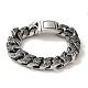 304 Stainless Steel Cuban Link Chain Bracelets for Women Men(BJEW-Q341-06D-AS)-1