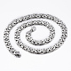 304 Stainless Steel Byzantine Chain Necklaces(NJEW-F176-14P-A)-1