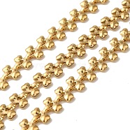 Ion Plating(IP) 304 Stainless Steel Heart Link Chains, Unwelded, with Spool, Real 18K Gold Plated, 5.5x6x2mm, 10m/roll(CHS-Q006-06G)
