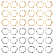 50Pcs 2 Style 304 Stainless Steel Linking Rings, Round Ring, Golden & Stainless Steel Color, 8x1mm, 25pcs/style(STAS-UN0041-33)
