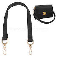 PU Imitation Leather Bag Handles, with Alloy Swivel Clasp, Light Gold, 515x20mm(PURS-WH0005-88KCG)