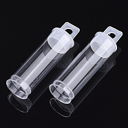 Plastic Bead Containers, Bottle, For Seed Beads Storage, Clear, 68x19mm, Hole: 6mm, Capacity: 10ml(0.34 fl. oz)(KY-Q053-01)