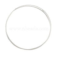 925 Sterling Silver Wire, Hard, Round, Silver, 0.7mm, 21 Gauge(STER-NH0001-72C)