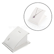 PU Leather Curved Jewelry Displays, For Necklaces and Pendants, WhiteSmoke, 3.9x6.3x7.5cm(NDIS-A003-01E)