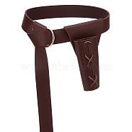 Men's PU Leather Belt Sword Dagger Frog Case, Sword Holster Waist Belt, Coconut Brown, 73-1/4 inch(186cm)(DIY-WH0430-219B)