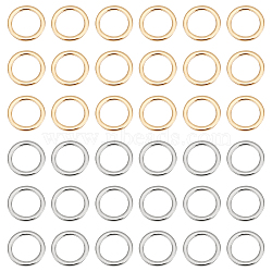 50Pcs 2 Style 304 Stainless Steel Linking Rings, Round Ring, Golden & Stainless Steel Color, 8x1mm, 25pcs/style(STAS-UN0041-33)