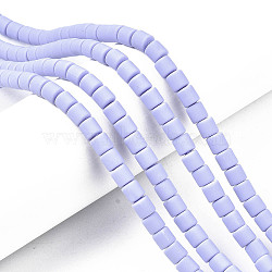 Handmade Polymer Clay Bead Strands, Column, Lilac, 6.5x6mm, Hole: 1.2mm, about 61pcs/strand, 15.75 inch(40cm)(X-CLAY-ZX006-01-51)