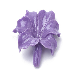 Synthetic Coral Beads, Dyed, Flower, Medium Purple, 31~32x23~24x9mm, Hole: 1mm(CORA-Q033-04A-05)