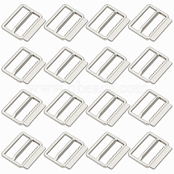 36Pcs Alloy Buckle Clasps, For Webbing, Strapping Bags, Garment Accessories, Platinum, 20x22.5x3mm, Hole: 19mm(FIND-BC0004-76P)