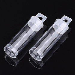 Plastic Bead Containers, Bottle, For Seed Beads Storage, Clear, 6.8x1.9cm, Hole: 0.6cm, Capacity: 10ml(0.34 fl. oz)(KY-Q053-01)