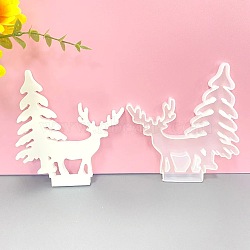 Christmas Silicone Mold, Epoxy Resin Craft Making, Candle Holder, White, Deer, 145x125x11mm(SIMO-S003-03A)