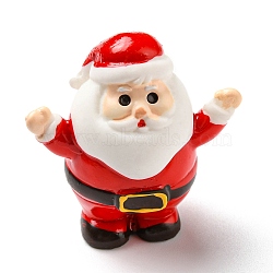 Christmas Resin Santa Claus Ornament, Micro Landscape Decorations, Red, 19.5x32x33mm(CRES-D007-01B)
