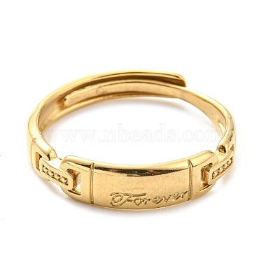 304 Stainless Steel Adjustable Ring for Women(RJEW-C016-23G)-2