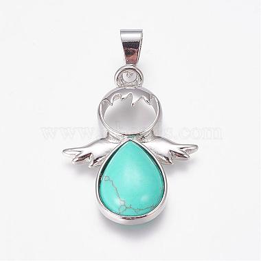 Dyed Synthetic Turquoise Pendants(G-G651-A01)-2