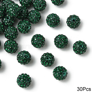 30Pcs Polymer Clay Rhinestone Beads(RB-YW0001-26D)-1