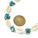 Natural Shell & Synthetic Turquoise Chip Beaded Necklace for Girl Women(NJEW-TA00115)-4