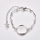 304 pulsera de acero inoxidable haciendo(STAS-WH0014-22P)-1