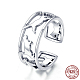 925 Sterling Silver Cuff Rings(RJEW-FF0010-11AS)-1