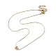 Ionenplattierung (IP) 304 Halsketten mit rundem Kugelanhänger aus Edelstahl für Damen(NJEW-D056-01A-01G)-1