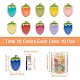 Craftdady 100Pcs 10 Colors Transparent Enamel Acrylic Beads(TACR-CD0001-07)-3