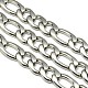 3.28 Feet Stainless Steel Figaro Chains(X-STAS-M032-45P-3mm)-1
