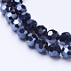 Faceted(32 Facets)(32 Facets) Electroplate Glass Beads Strand(X-EGLA-J042-6mm-F01)-1