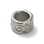 304 Stainless Steel Beads, Column, Stainless Steel Color, 5.5x5.5x3.5mm, Hole: 3.5mm(STAS-R009-03P-02)