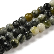 Natural Xiuyu Jade Beads Strands, Round, 6~6.5mm, Hole: 1.3mm, about 62pcs/strand, 15.31''(38.9cm)(G-H298-A08-02)