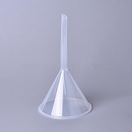 Plastic Funnel Hopper, for Water Bottle Liquid Transfer, Clear, 91x160mm, Mouth: 9mm(AJEW-WH0109-04C)