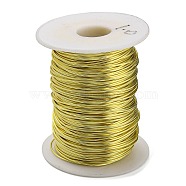 Copper Wire, Round, for Jewelry Making, Golden, 1mm, about 295.28 Feet(90m)/Roll(CWIR-XCP0001-17G)