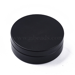 Round Aluminium Tin Cans, Aluminium Jar, Storage Containers for Cosmetic, Candles, Candies, with Slip-on Lids, Gunmetal, 8x2.8cm(X-CON-F006-16B)