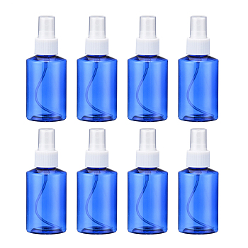 100ml Refillable PET Plastic Spray Bottles, Empty Pump Bottles for Liquid, Blue, 4.6x11.8cm, Capacity: 100ml(3.38 fl. oz)