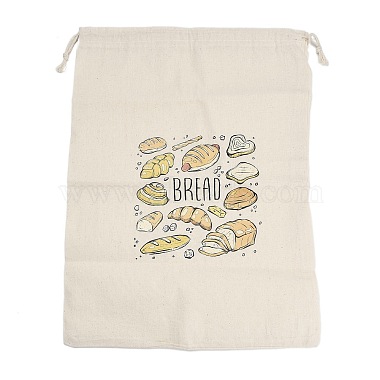 Cotton Cloth Bread Print Pouches(ABAG-A012-01D)-1