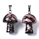 Natural Rhodonite Pendants(G-N0325-10C)-2