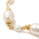 Natural Pearl Beaded Link Bracelets(BJEW-C051-39G)-2