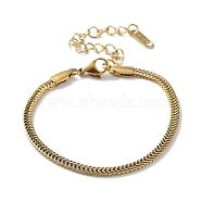 316 Surgical Stainless Steel Diamond Cut Wheat Chain Bracelet, Golden, 6-1/8 inch(15.5cm)(BJEW-M305-07G)