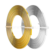 Aluminum Wire, Flat, Mixed Color, 3mm, about 5m/roll, 2 colors, 1roll/color, 2rolls/box(AW-BC0003-22A)