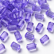 Transparent Acrylic Beads, Faceted, Polygon, Medium Slate Blue, 9x5mm, Hole: 1.8mm, about 3496pcs/500g(TACR-S154-27B-47)