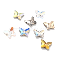 2-Hole Butterfly Glass Rhinestone Buttons, Faceted, Mixed Color, 14.5x17x5mm, Hole: 1.2mm(BUTT-D001-B)