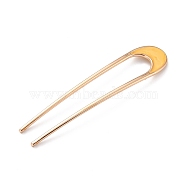 Alloy Enamel Hair Forks, U-shaped, Vintage Decorative for Hair Diy Accessory, Golden, Gold, 101.5x21x3mm(MRMJ-P013-A03)