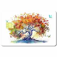 PVC Plastic Waterproof Card Stickers, Self-adhesion Card Skin for Bank Card Decor, Rectangle, Tree of Life, 186.3x137.3mm(DIY-WH0432-125)